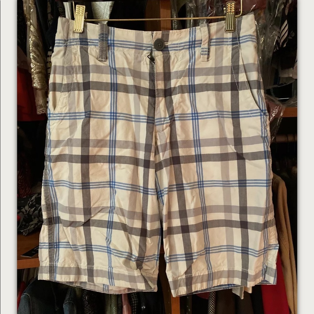 Aeropostale Men’s Plaid Flat Front Shorts